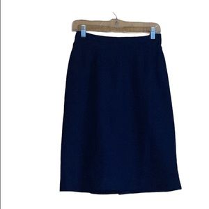 VTG Briggs New York Blue Wool Skirt Sz 10